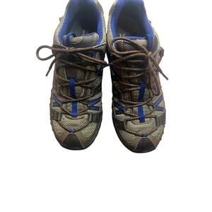 Merrell Stone Blue Women’s 9.5 Hiking Shoes Vibram Waterproof Excellent